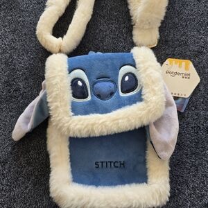 Blue and White Kids Plush Bag